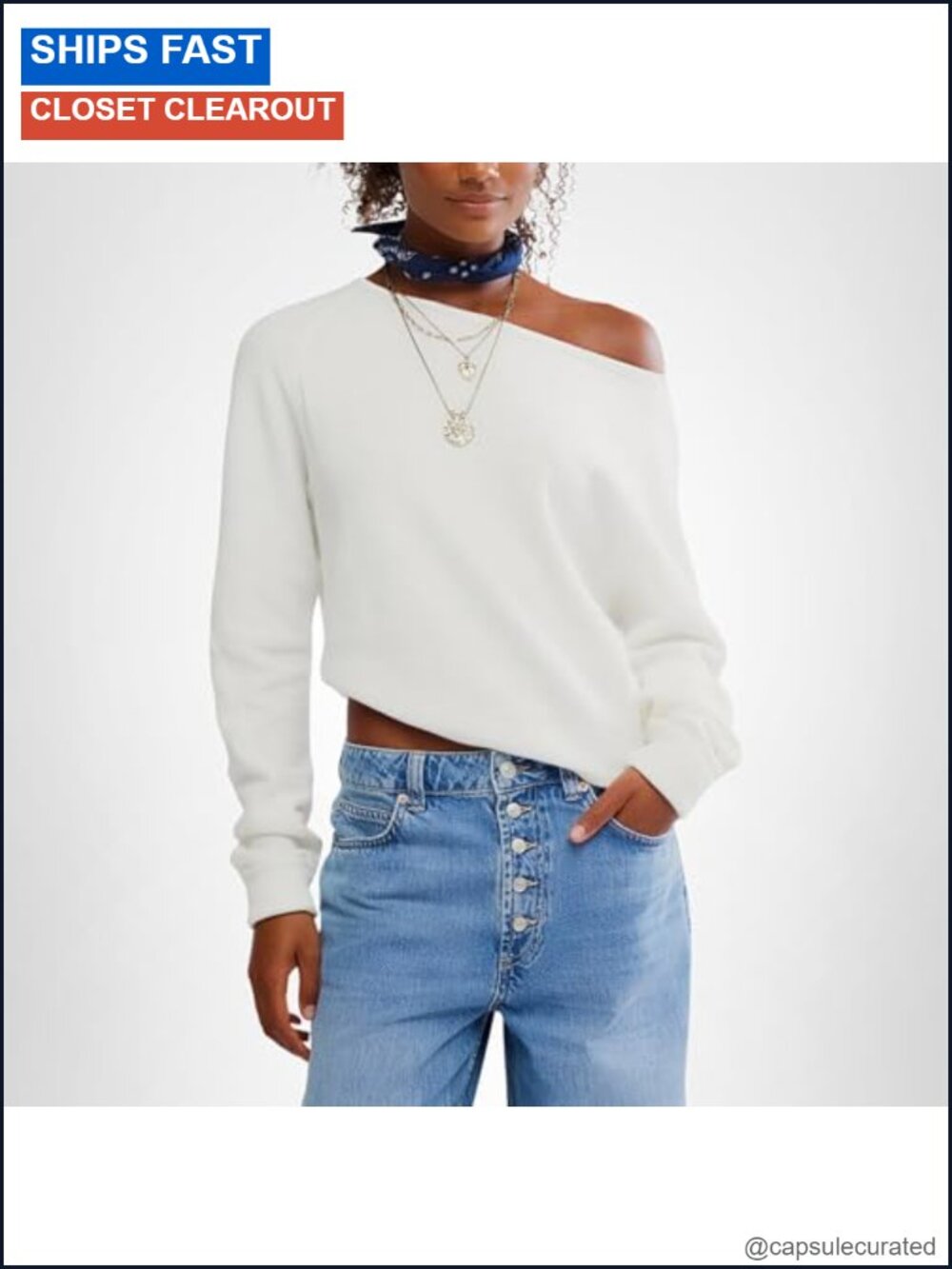 Free People Thermal Tee Women's Long Sleeve Cotton Blend